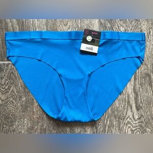 New Nobo, No Boundaries Micro Rib Free Cut Bikini Panties You Size Blue Thrill